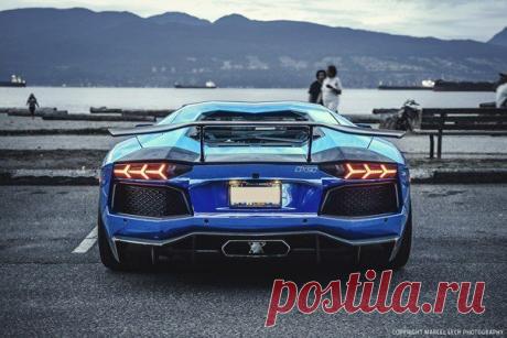 Chrome Blue Lamborghini Aventador PUR Wheels / Только машины