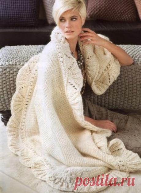 Плед, вязание из толстой пряжи » Сайт &quot;Ручками&quot; - делаем вещи своими руками