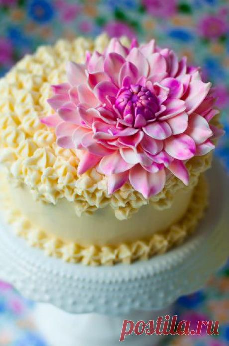 Георгин из мастики | Уроки лепки