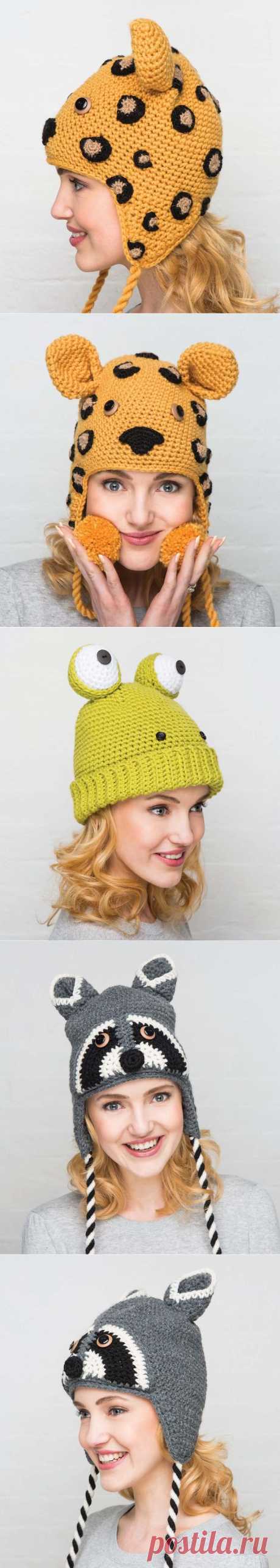 Альбом«CROCHETED ANIMAL HATS - шапочки зверушки»