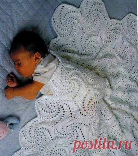 Плед из ажурных спиральных мотивов крючком. Схема. | САМОБРАНОЧКА - сайт для рукодельниц, мастериц