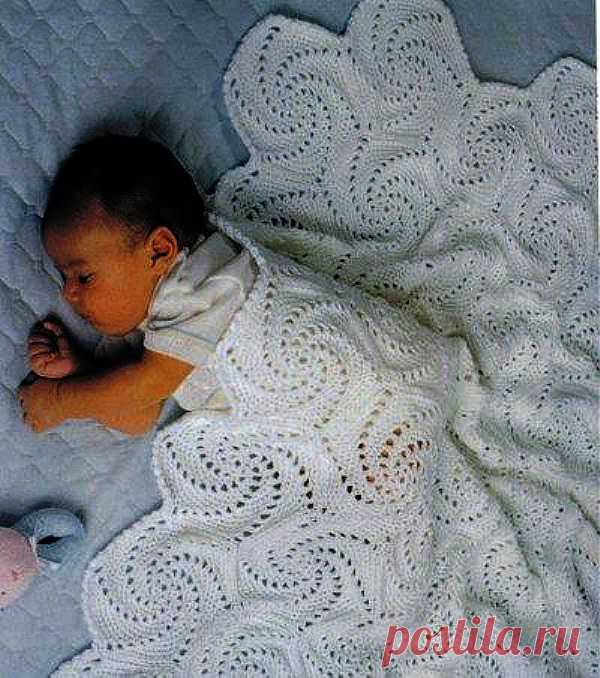 Плед из ажурных спиральных мотивов крючком. Схема. | САМОБРАНОЧКА - сайт для рукодельниц, мастериц