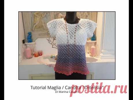 Tutorial Maglia o Canotta "ORTENSIA" per qualsiasi taglia, top dawn