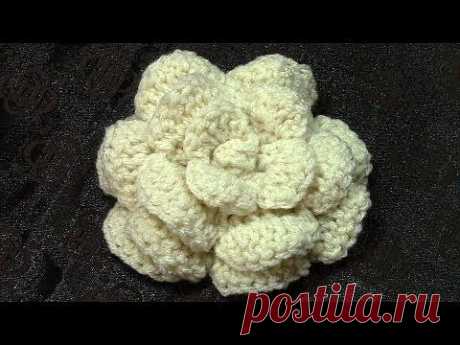 ▶ Crochet Flower Tutorial, Part 1, DIY, Slow Motion included - YouTube