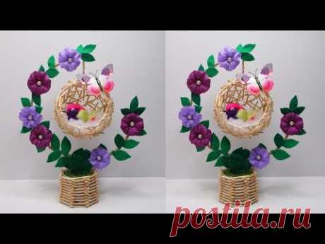 Ide Kreatif Hiasan Meja Tali Rami | Hiasan meja sangkar burung | Home decorate craft ideas