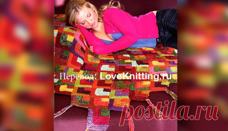 Разноцветный плед   | Loveknitting.ru