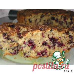 Овсяная коврижка с черной смородиной