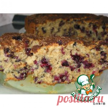 Овсяная коврижка с черной смородиной