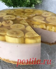 Ловите рецепт вкуснейшего  БАНАНОВОГО ЧИЗКЕЙКА БЕЗ ВЫПЕЧКИ!💣👌