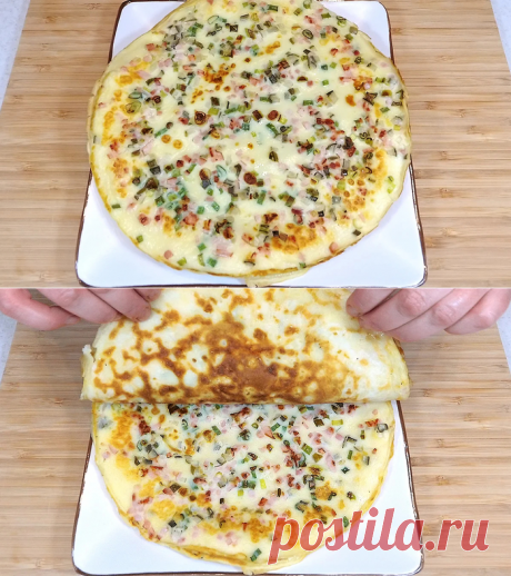 🌸 Как испечь блины с припеком и не готовить блинчики и начинку по отдельности