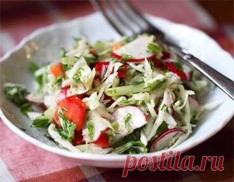Весенний салат с овощами