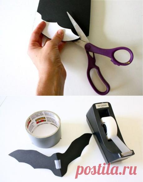 Украшаем дом к Хэллоуину: Стая летучих мышей