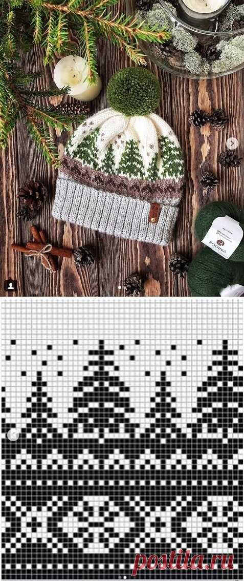 Шапка с ёлками / Вязание / ВТОРАЯ УЛИЦА