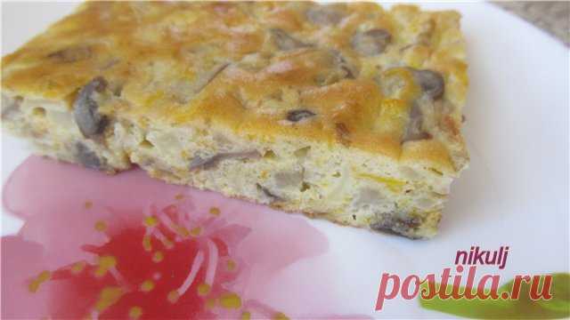 Нежный пирог с капустой и грибами - даже не сомневайтесь, будет красиво, вкусно и замечательно!