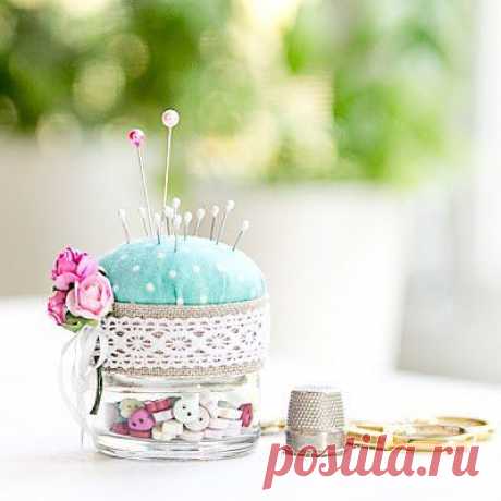 Как сделать игольницу из баночки! » Женский Мир