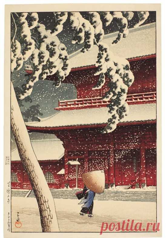 Хасуи Кавасэ (яп. 川瀬 巴水) (1883 - 1957) Часть 2-я. Зима в Японии