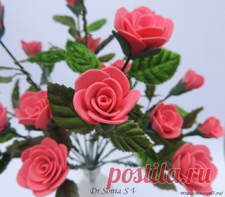 Розочки из фоамирана.