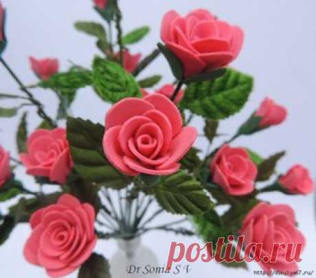 Розочки из фоамирана.