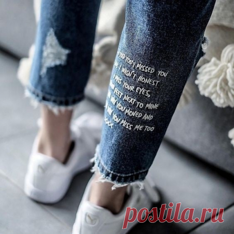 #sewingschool_howto

● Джинсы и простая вышивка