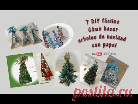 7 DIY fáciles cómo hacer arboles de navidad con papel -7  DIY How To Make Christmas Trees With Paper