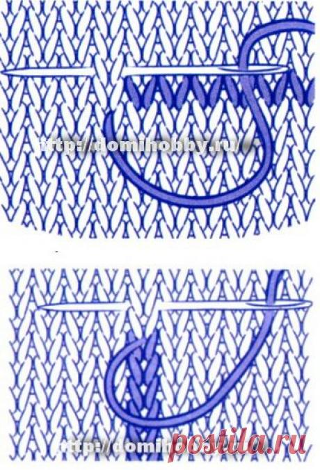 Вышивка на вязаном полотне. Виды швов.