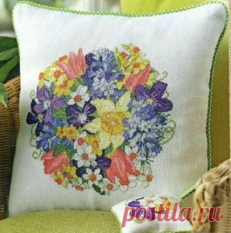 Схема вышивки крестом Очарование цветов (Цветы)