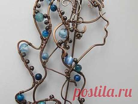 Создаем булавку «Водолей» в технике wire work - Ярмарка Мастеров - ручная работа, handmade