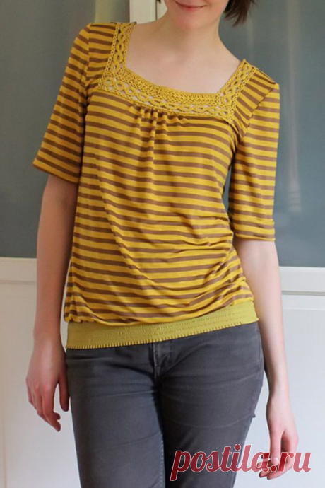Преображаем нашу одежду, с помощью вязаных элементов - кайма, кружево, мотивы и т.д. Схемы для вязания. | Юлия Жданова | Дзен