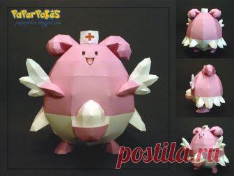 BLISSEY  242 / BLISSEY  - Pokémon Papercraft Name:  Blissey Type:  Normal Species:  Happiness Pokémon Height:  1.5m (4′11″) Weight: 46.8kg (103.2 lb...