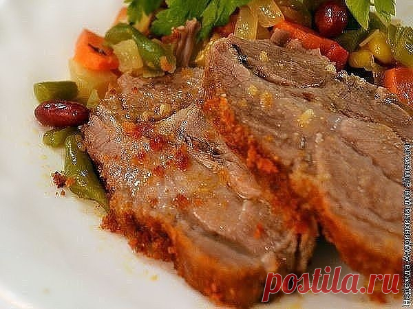 Запеченная в горчице свинина