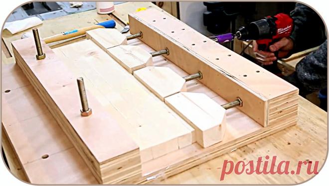 Многоприжимная струбцина-тиски своими руками Здравствуйте, уважаемые читатели и самоделкины!Некоторые из Вас наверняка пробовали делать разнообразные разделочные доски. Чаще всего они склеиваются из нескольких деревянных деталей. Это обосновано не только повышением надежности, но и красивым внешним видом, и экономией материала.Также склеенные