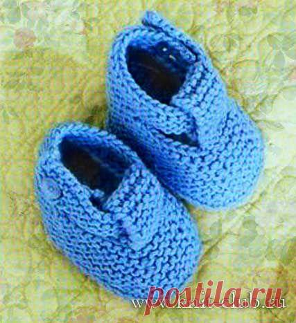 Вязание пинеток спицами для новорожденных