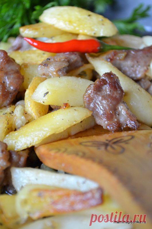 Поджарка из свинины с картофелем • пошаговый фоторецепт