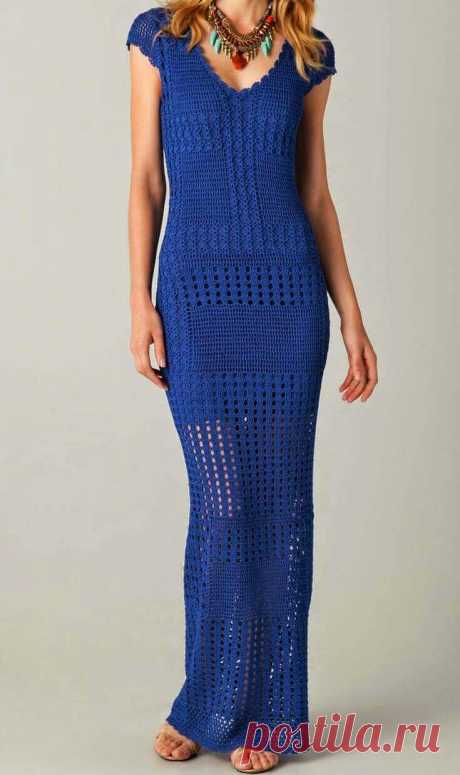 Ivelise Feito à Mão: Vestido Longo De Crochê