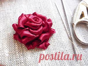 Роза.Вышивка лентами. - Ярмарка Мастеров - ручная работа, handmade
