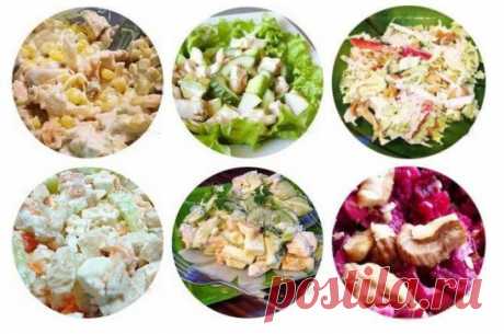 6 вариантов фитнес-салатов с куриной грудкой🔹