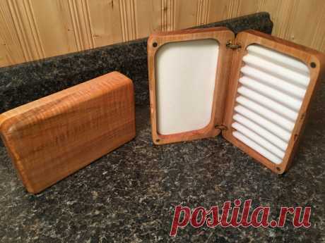 Fly Fishing Fly Box with Unique Carbon Fiber Inlay and a