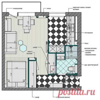 Полноценная однушка 30 кв.м. — Роскошь и уют