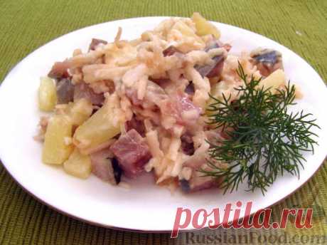 Рецепт: Салат &quot;Сельдь с ананасами&quot; на RussianFood.com