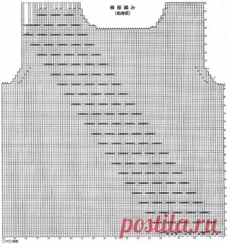 Топ с диагональным узором спицами