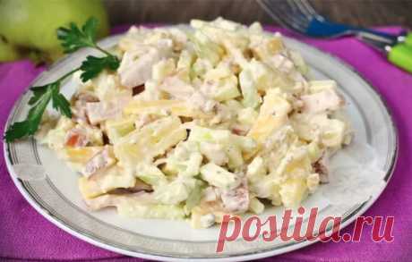 Сладкий ананас и копченая курица – салат для гурманов | Самые вкусные кулинарные рецепты