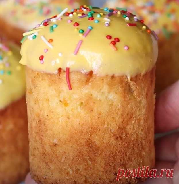 ПРОСТО и БЫСТРО! Без ДРОЖЖЕЙ! ТВОРОЖНЫЕ КУЛИЧИ Как Пух!