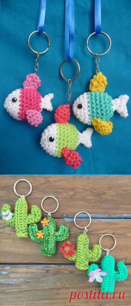 62 Easy Handmade Fun брелки с узором крючком | Сделай сам, чтобы сделать