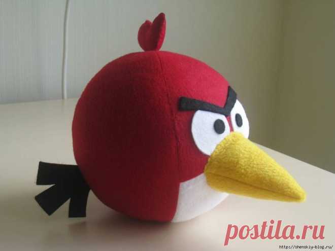 Красный Angry birds. Мастер-класс и выкройки.