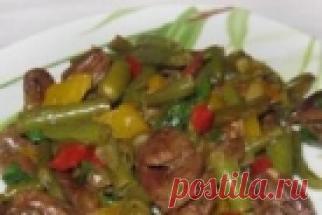 Куриные сердечки с фасолью - пошаговый рецепт с фото на Повар.ру