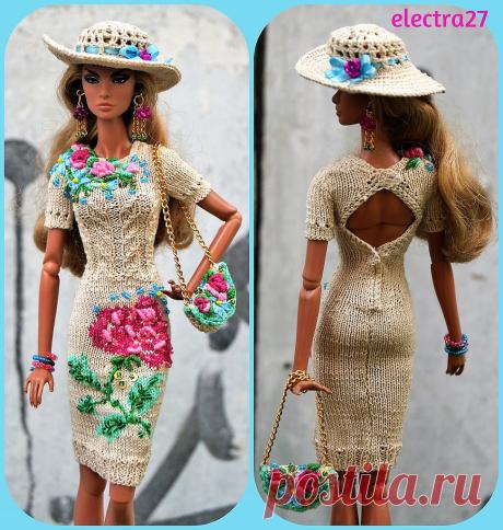 Outfit with roses: dress, bag, jewelry, hat. www.ebay.com/itm/112525178127?ssPageName=STRK:MESELX:IT&a...
