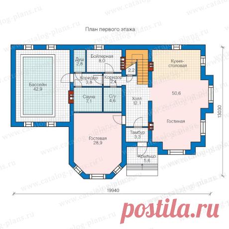 Проект дома из кирпича c мансардой № 40-42 | каталог Проекты коттеджей