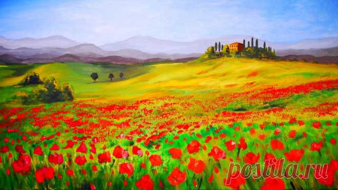 gelsomina - Colors - Colours-colorful-painting-Tuscan-landscape