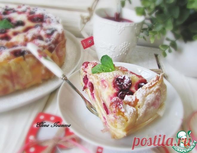 Творожно-ягодный ленивый пирог – кулинарный рецепт