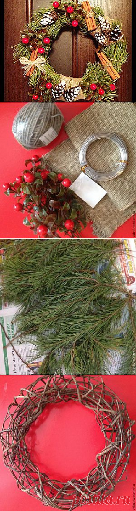 Новогодний венок - Ярмарка Мастеров - ручная работа, handmade